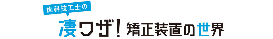 歯科技工士の凄ワザ！矯正装置の世界