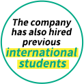 The company has also hired previous international students