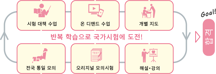 반복 학습으로 국가시험에 도전!