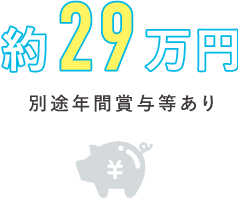 約29万円/別途年間賞与等あり